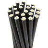 Paper Boba / Bubble Tea Fat Straw 50 per Pack 8" Black