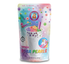 Premium RAINBOW Boba / Bubble Tea Tapioca Pearls Ready in 5 Minutes