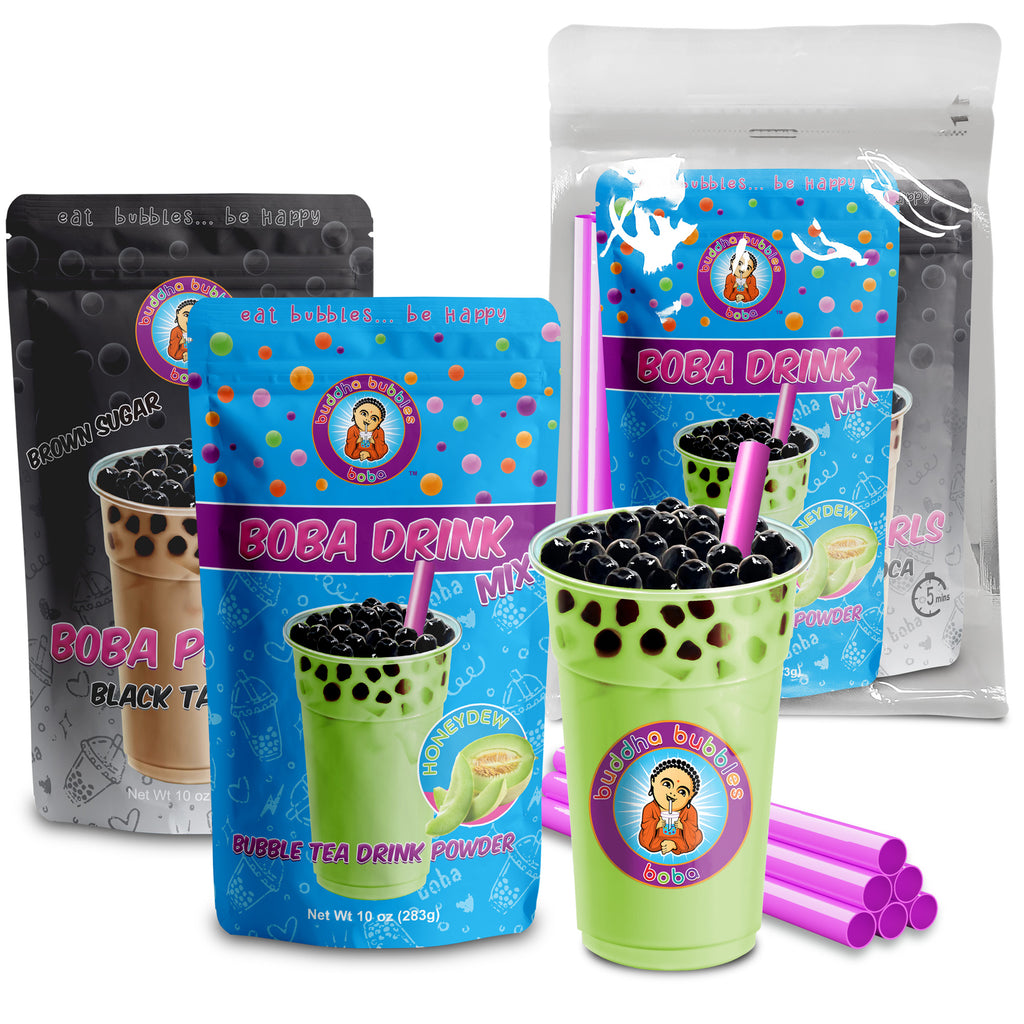 Premium HONEYDEW MELON Boba / Bubble Tea Drink Kit