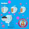 Set of 5 Boba / Bubble Tea Mason Jar Mug Kawaii Keychains / Keyrings by: Buddha Bubbles Boba