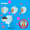 MANGO / Large Liquid Filled Kawaii Keychain with Charm & Heart Clasp Large Cup Measures 2 1/3"