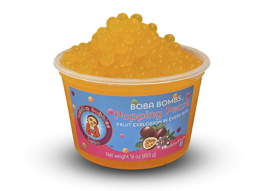 Premium Passion Fruit Boba Bombs (c) Popping Boba Pearls