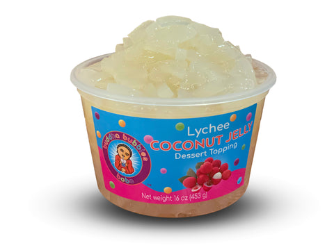 Premium Lychee Fruit Coconut Jelly Topping