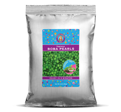 Premium GREEN TEA (Matcha) Boba / Bubble Tea Tapioca Pearls Ready in 5 Minutes (1 Kilo / 2.2 Pounds)