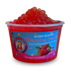 Strawberry Boba Bombs (c) Popping / Bursting Boba Pearls