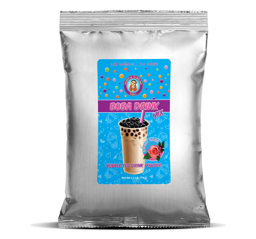 Premium SWEET ROSE Milk Boba / Bubble Tea Drink Mix Powder 1 Kilo (2.2 Pounds)