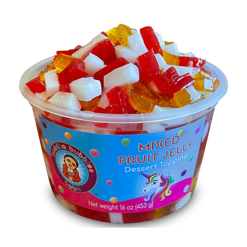 Premium Rainbow Jelly Mixed Fruit Topping