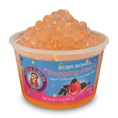 Premium Sweet Rose Boba Bombs (c) Popping / Bursting Boba Pearls