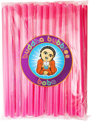 Pink Boba / Bubble Tea Fat Straw 50 per Pack 8" (Not Individually Wrapped)