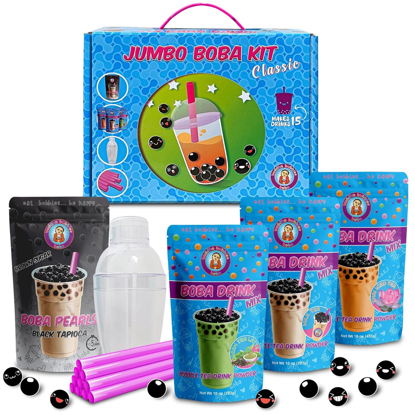 The Jumbo "CLASSIC FLAVORS" Boba / Bubble Tea Party Kit