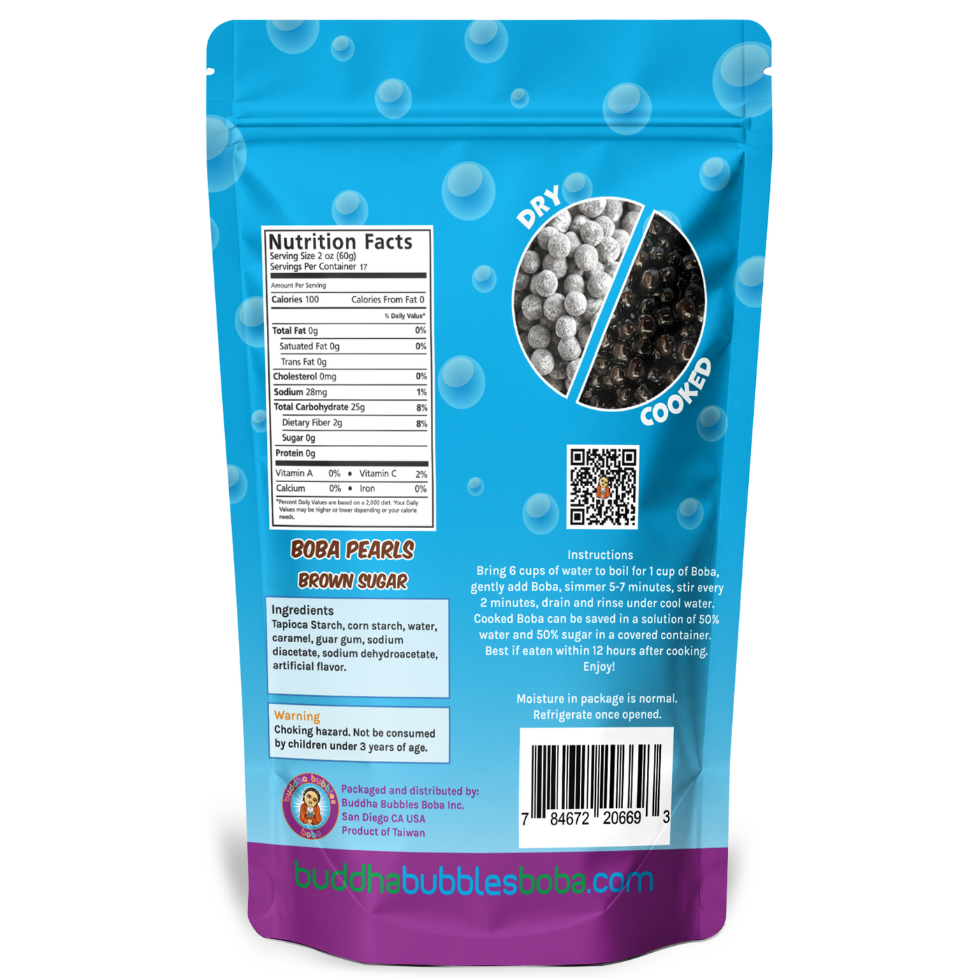 Premium QUICK COOK Black Boba / Bubble Tea Pearls Black Tapioca Pearls Ready in 5 Minutes (1 Kilo / 2.2 Pounds)
