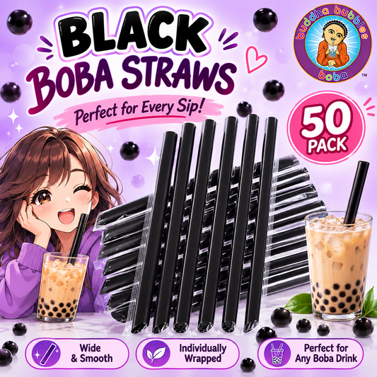 Boba / Bubble Tea Fat Straw 50 per Pack 9"