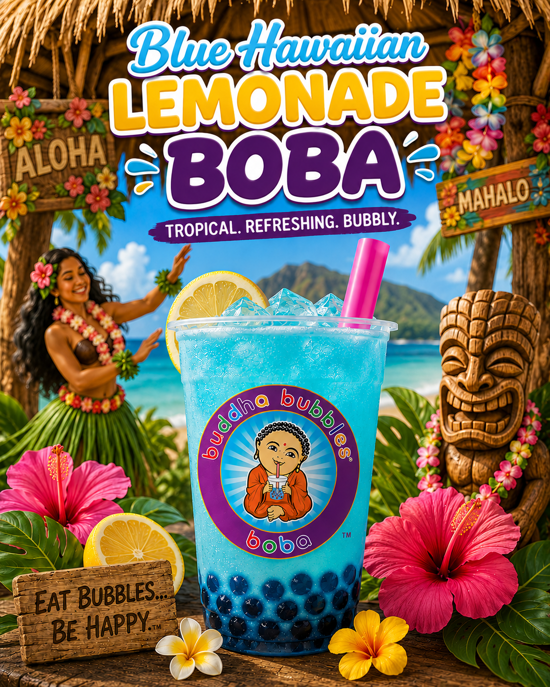 BLUE HAWAIIAN LEMONADE Premium Drink Mix Powder