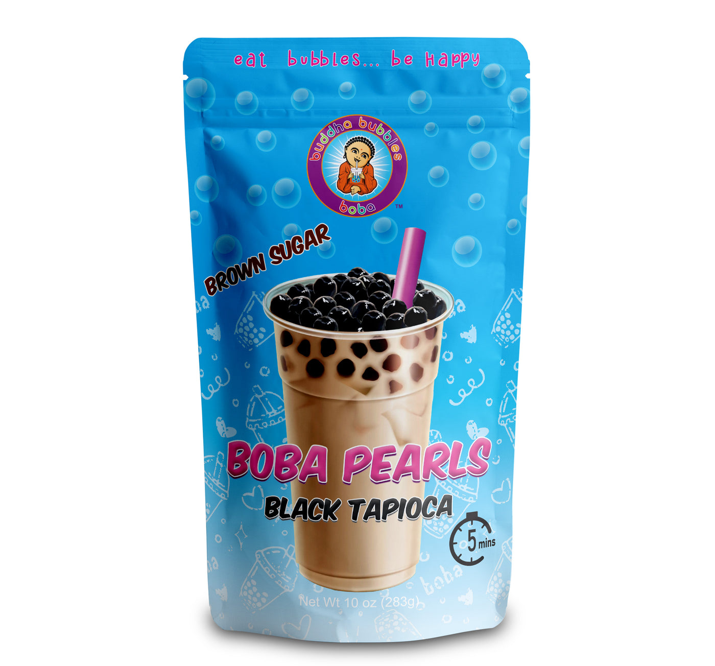 Premium QUICK COOK Boba / Bubble Tea Black Tapioca Pearls Ready in 5 Minutes 10 Ounces