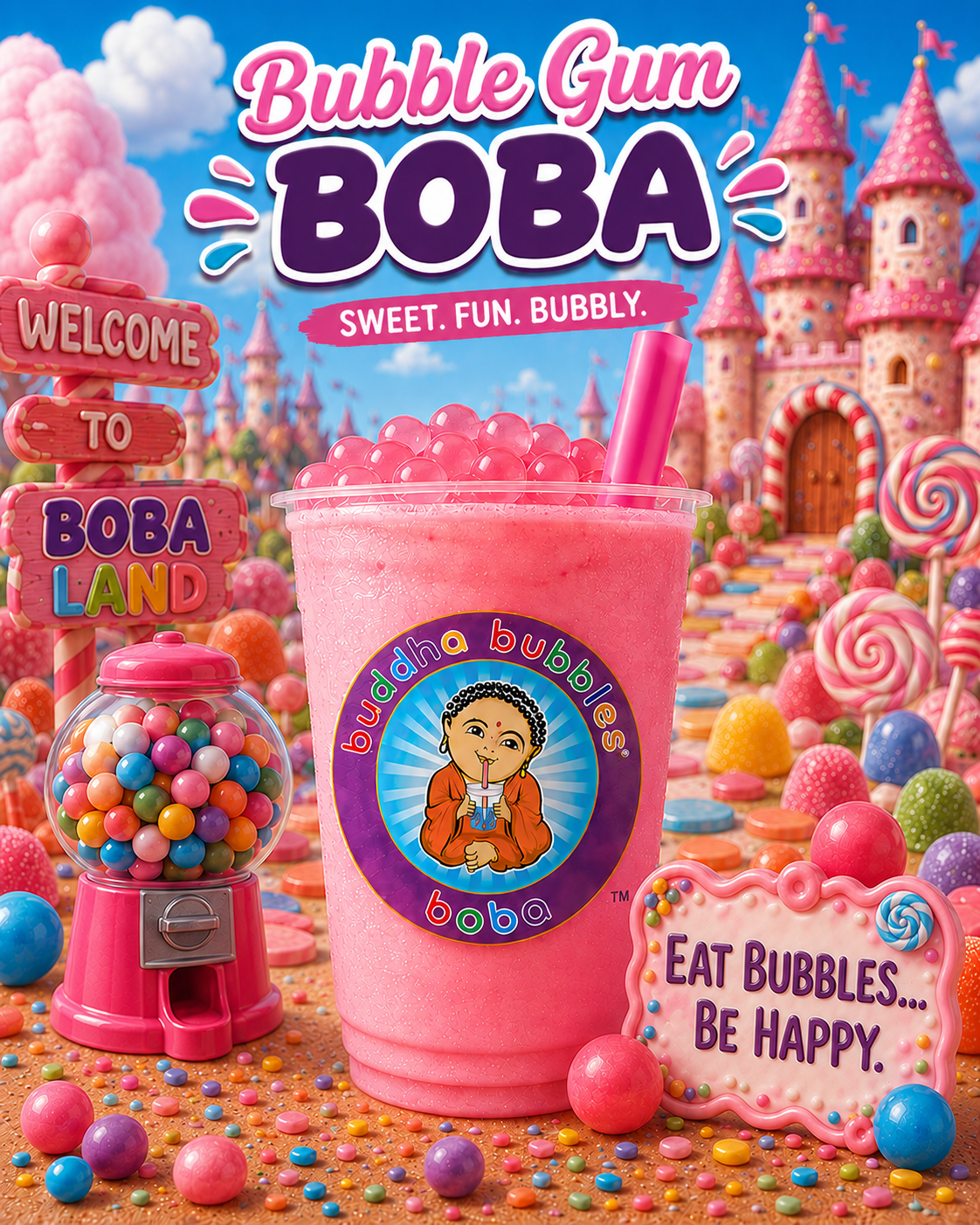 BUBBLE GUM Premium Drink Mix Powder