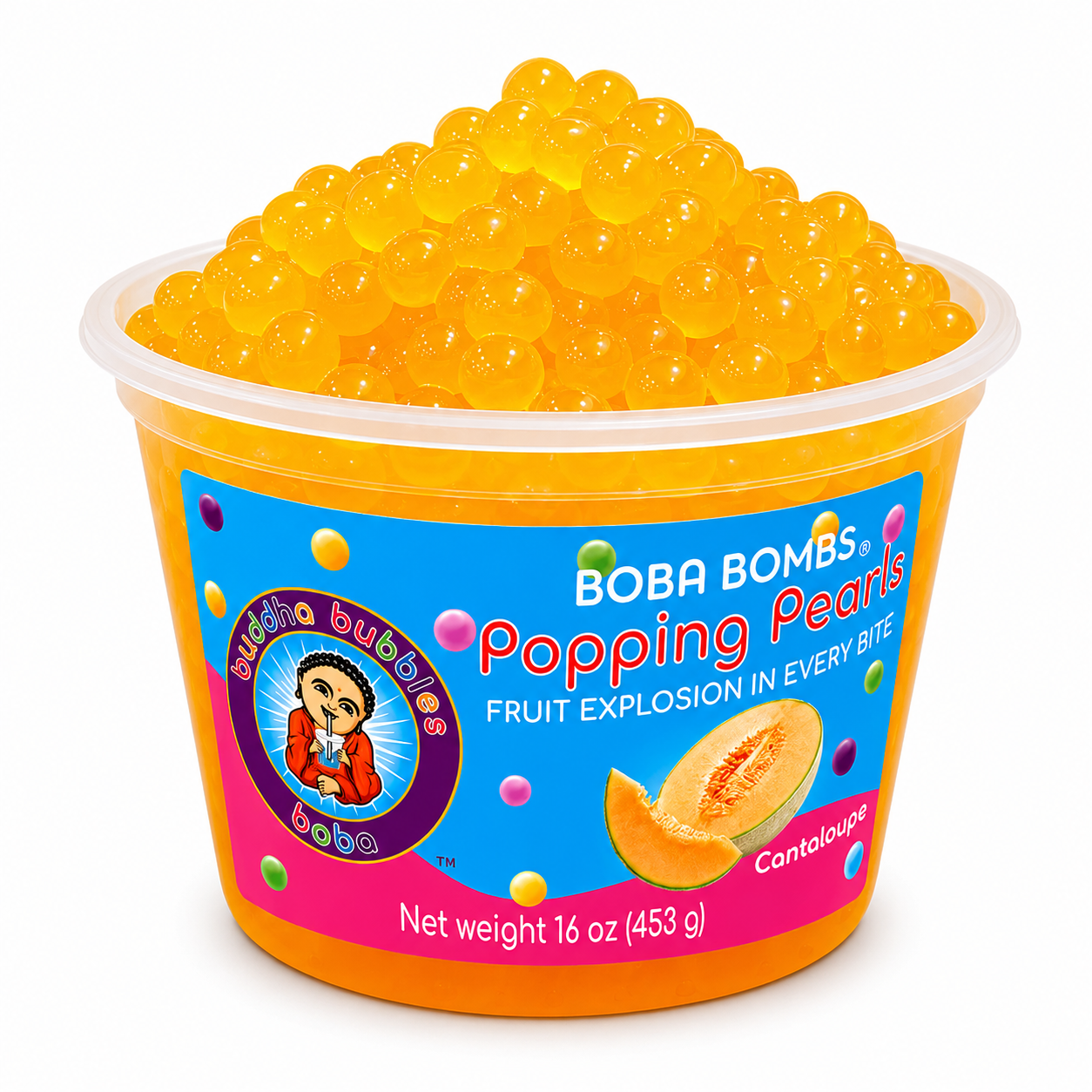 Premium Cantaloupe Popping Boba Pearls
