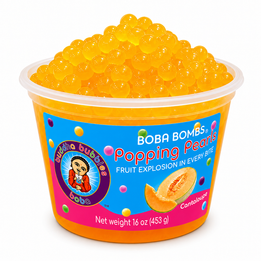 Premium Cantaloupe Popping Boba Pearls