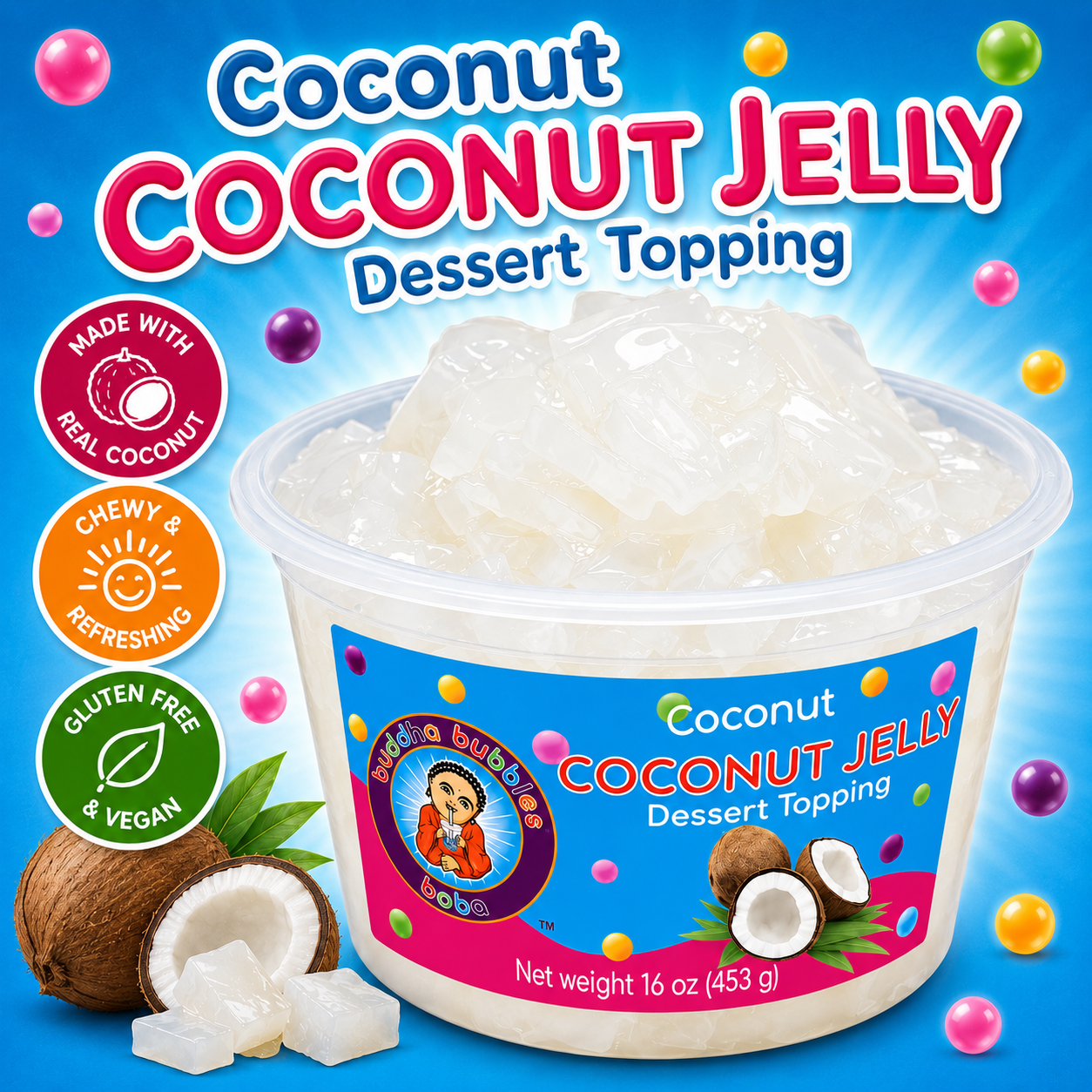 Coconut Jelly Premium Dessert Topping