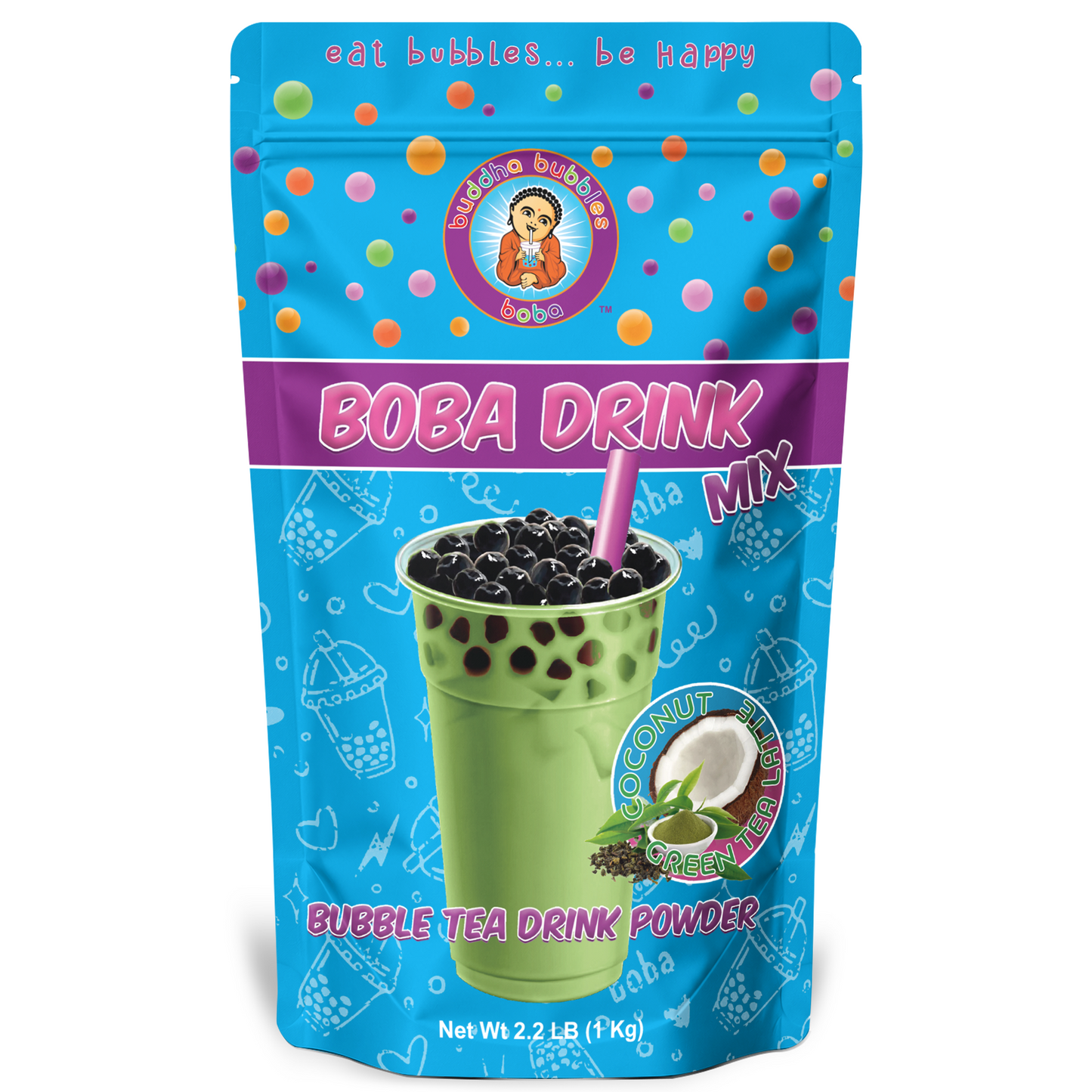 COCONUT GREEN TEA Latte Frappe Premium Drink Mix Powder