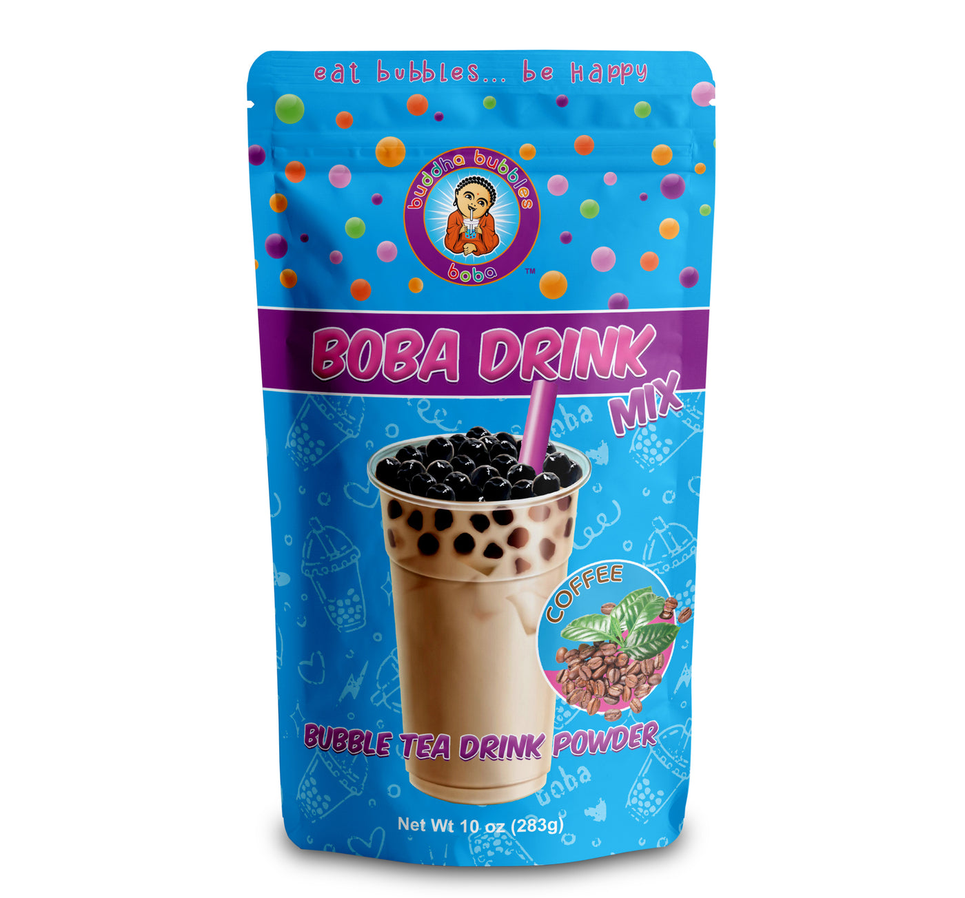 10 Ounces CAFE LATTE / FRAPP Boba / Bubble Tea Drink Mix Powder