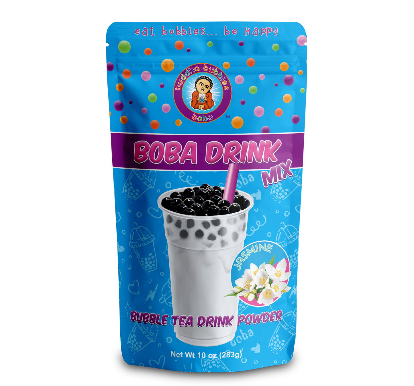 JASMINE Green Tea Boba Bubble Tea Drink Mix Powder 10 Ounces