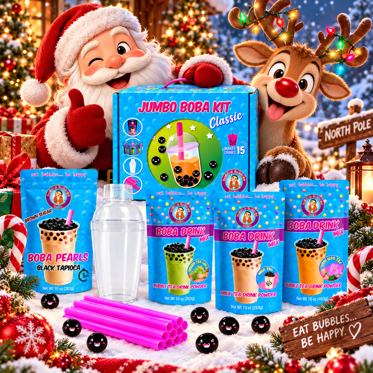 The Jumbo "CLASSIC FLAVORS" Boba / Bubble Tea Party Kit
