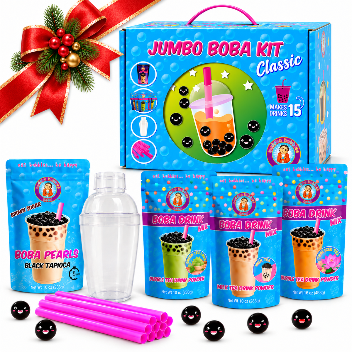 The Jumbo "CLASSIC FLAVORS" Boba / Bubble Tea Party Kit