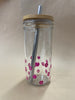 Mason Jar With Lid And Straw, Glass Cups With Lid And Straws