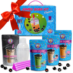 The NEW Jumbo "CLASSIC FLAVORS" Boba / Bubble Tea Party Kit