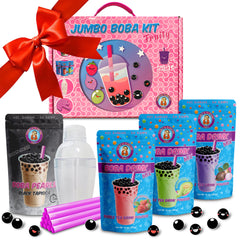 The NEW Jumbo "FRUITY FLAVORS" Boba / Bubble Tea Party Kit