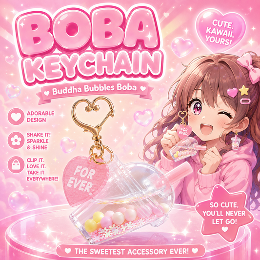 BABY PINK / Large Liquid Filled Kawaii Keychain with Charm & Heart Clasp Large Cup Measures 2 1/3"
