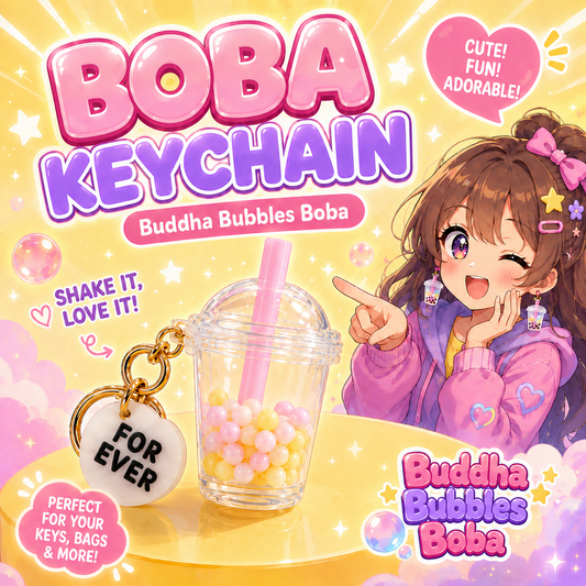 MANGO / Large Liquid Filled Kawaii Keychain with Charm & Heart Clasp Large Cup Measures 2 1/3"