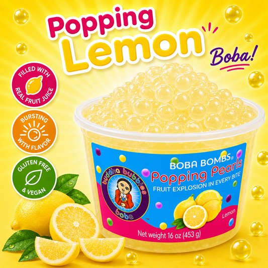 Lemon Premium Popping Boba Pearls