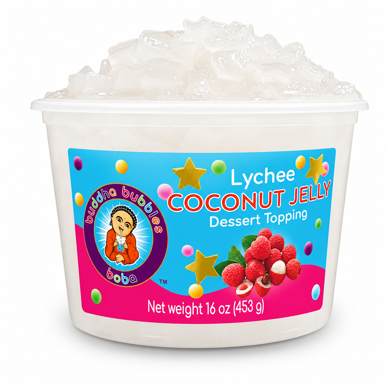 Premium STAR Lychee Coconut Jelly Dessert Topping