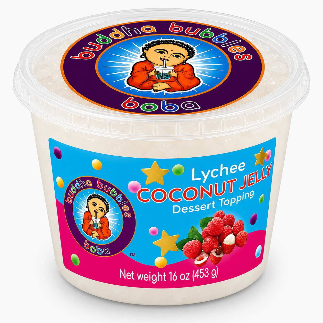 Premium STAR Lychee Coconut Jelly Dessert Topping
