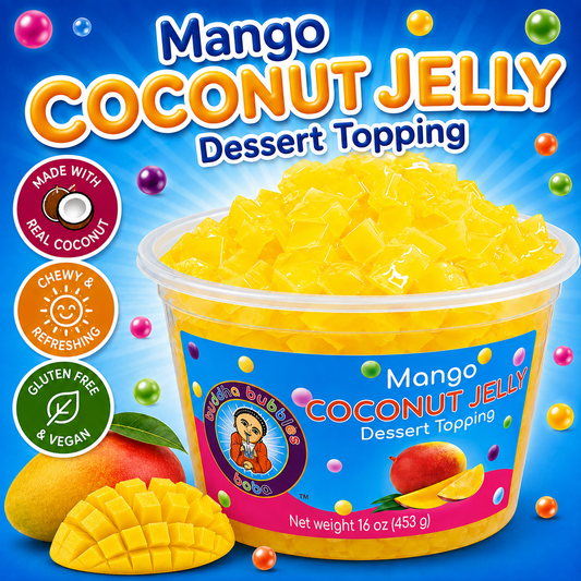 Mango Premium Coconut Jelly Topping
