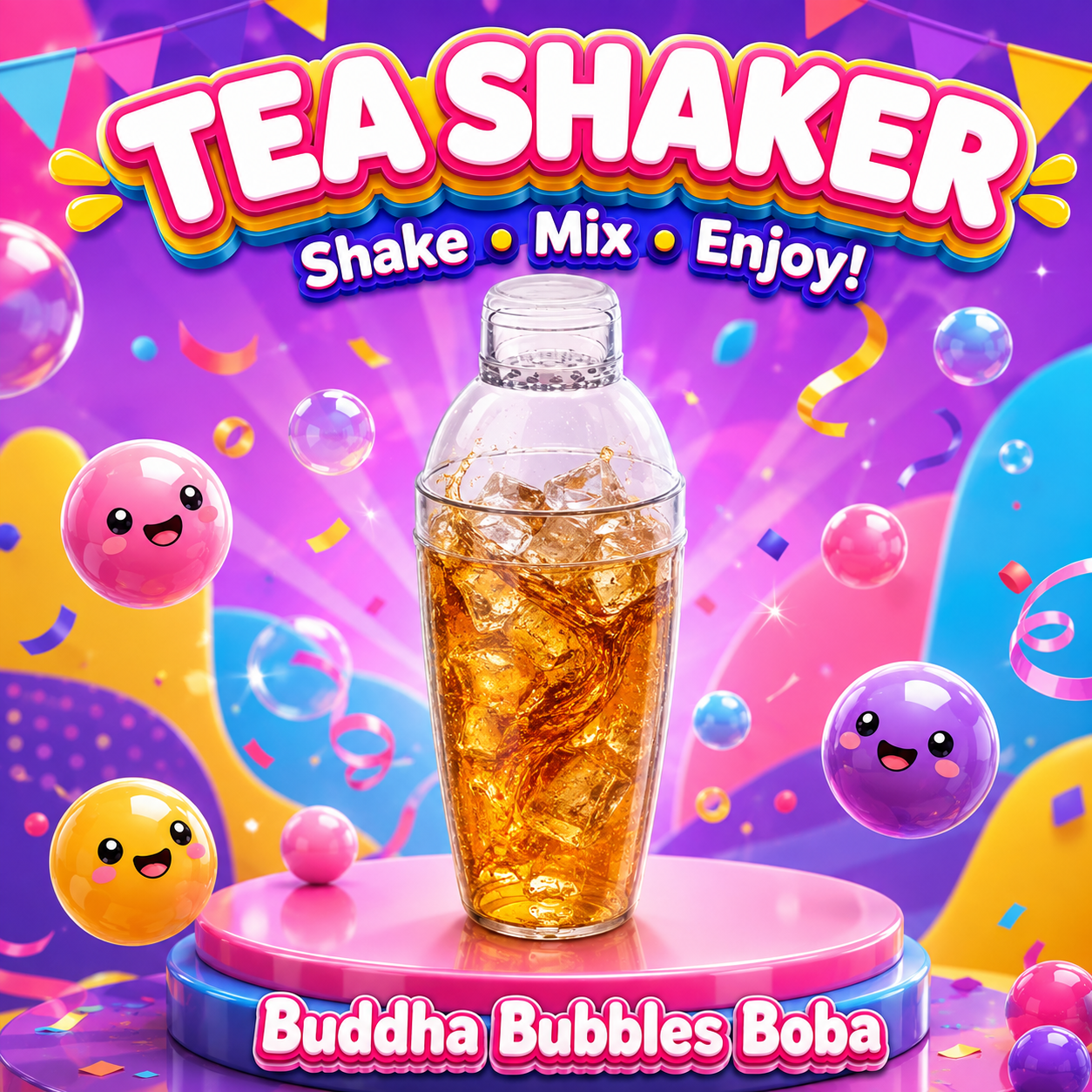 12 ounce Acrylic Cocktail / Boba Tea Shaker