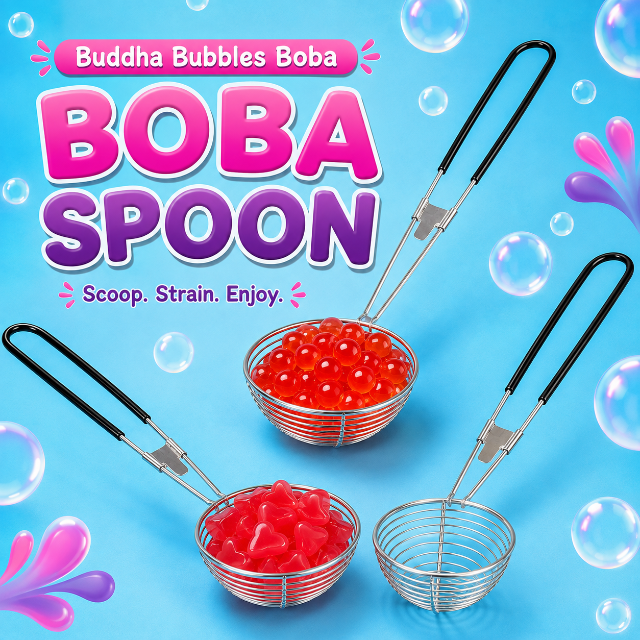 Stainless Steel Boba Spoon