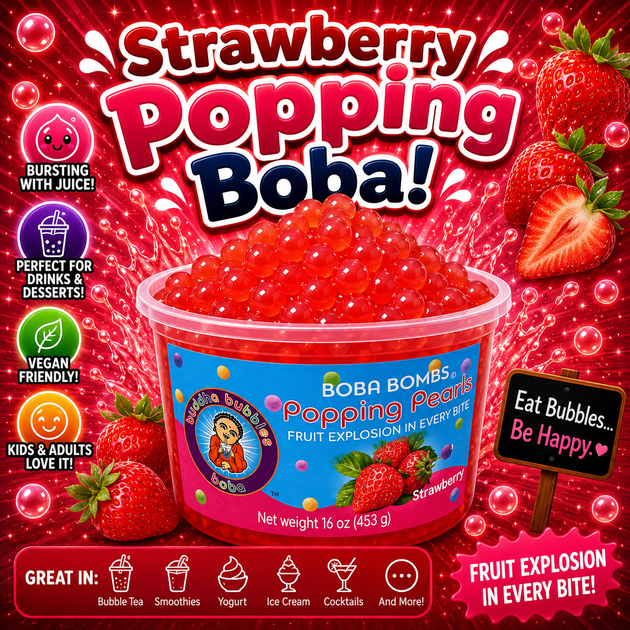 Strawberry Refresher / Slushie Premium Drink Mix Powder
