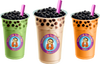 9" 50x Boba / Bubble Tea Fat Straw Solid Colors Mixed Individually Wrapped