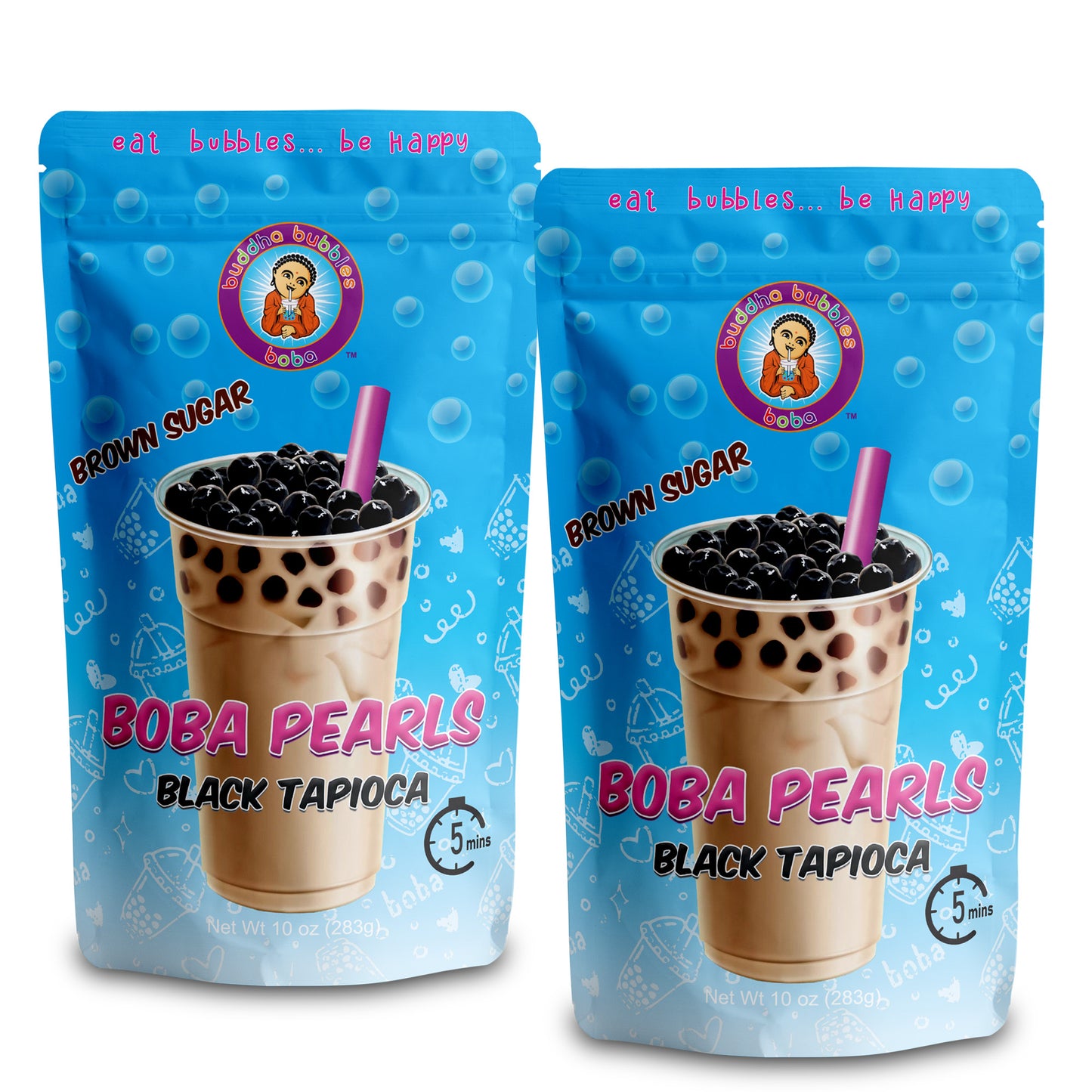 BOBA BUNDLE 3x Boba 50 STRAWS 5 Minute Boba / Tapioca Pearls by Buddha Bubbles