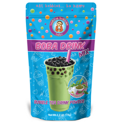 Premium VANILLA GREEN TEA LATTE Boba Tea Drink Mix Powder 1 Kilo (2.2 Pounds)