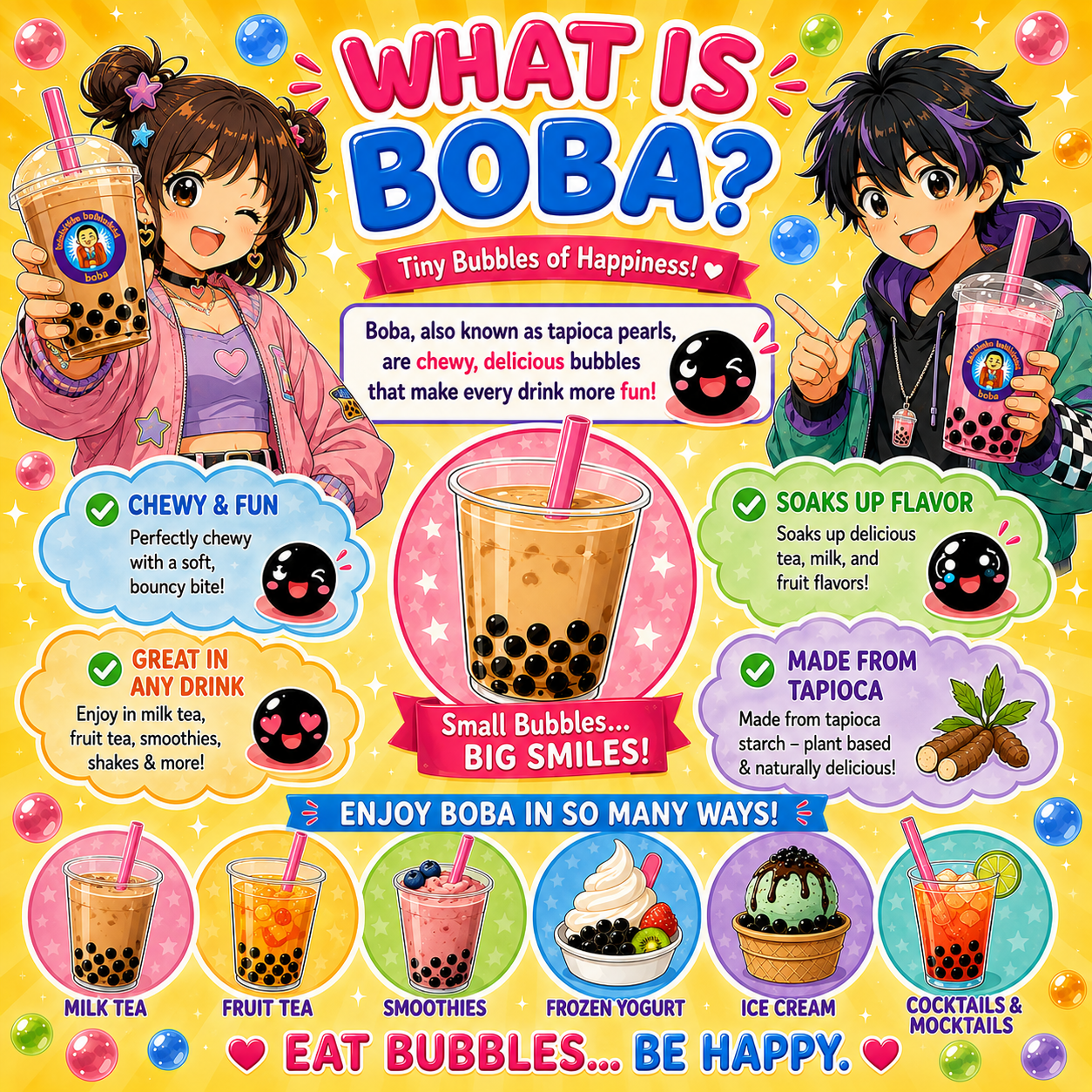 The Original Ultimate D.I.Y. Bubble Tea Party Kit (Fruity Flavors)