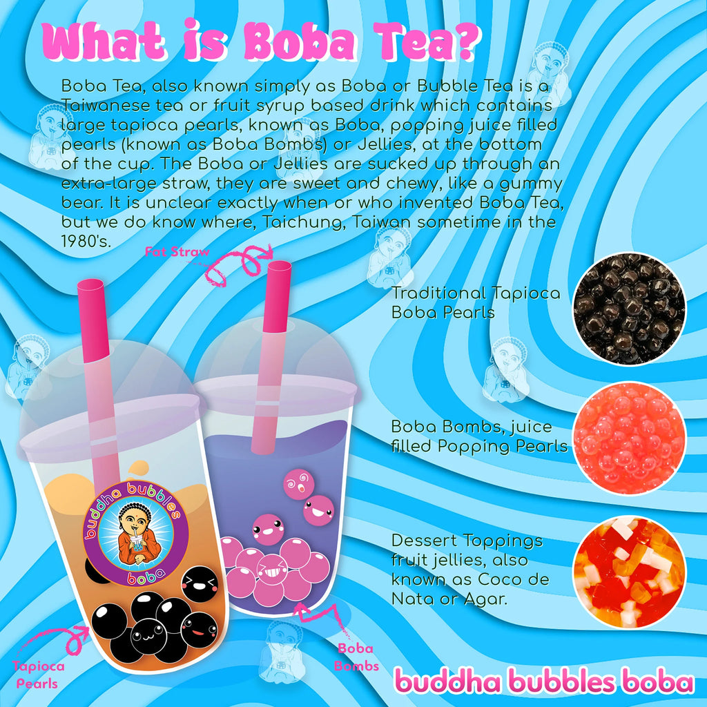 Instant Boba Tea Kit 9 Drink Packets, Straws & Boba Thai, Milk & Green Tea  Latte Kit Gift Box by Buddha Bubbles Boba / DeDe