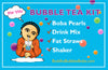 The Only CUSTOM DIY Boba / Bubble Tea Party Kit Gift Box 6 Flavors, Tapioca Boba Pearls, Straws and Shaker (CUSTOM)