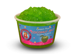 Sour Green Apple Coconut Jelly Dessert Topping by Buddha Bubbles Boba