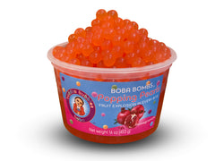 Pomegranate Boba Bombs (c) Popping / Bursting Boba Pearls by Buddha Bubbles Boba