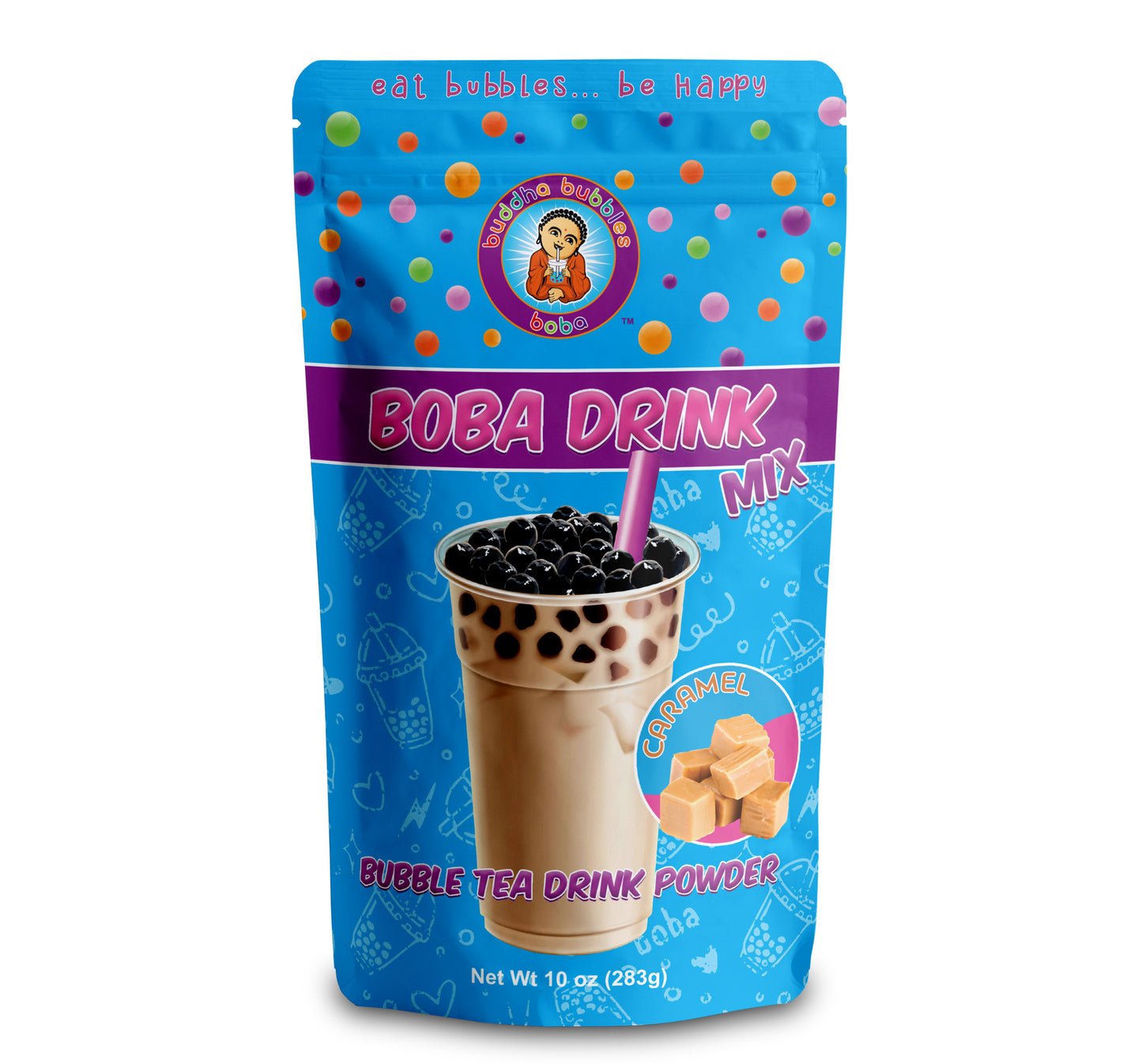 10oz CARAMEL FRAP Boba Tea Drink Mix Powder