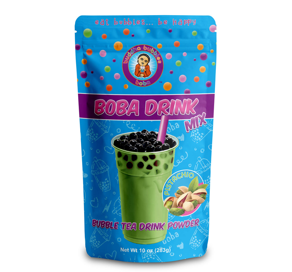 Pistachio Boba / Bubble Tea Powder Drink Mix by Buddha Bubbles Boba 10 Ounces