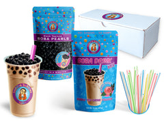 Drinks Sweet Rose Milk Boba / Bubbles Tea Kit